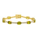 16.37tct Sphene Bracelet with 1.22tct Diamonds set in 14K Yellow Gold