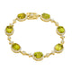 19.75tct Sphene Bracelet with 2.10tct Diamonds set in 14K Yellow Gold