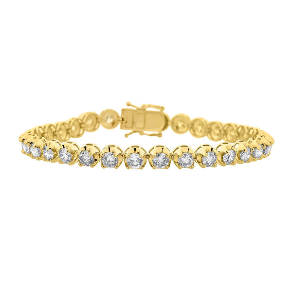 10.82tct Diamond Bracelet with 7.12tct Diamonds set in 14K Yellow Gold