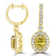 4.61ct Sphene Earring with 1.33ct Diamonds set in 14K Yellow Gold
