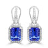 5.32ct Tanzanite Earring with 0.56ct Diamonds set in 14K White Gold