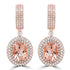 7.02ct Morganite Earring with 1.97ct Diamonds set in 14K Rose Gold