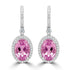 16.18ct Kunzite Earring with 1.79ct Diamonds set in 14K White Gold