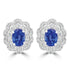 1.18ct Sapphire Earring with 0.48ct Diamonds set in 18K White Gold