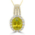 4.02ct Sphene Pendant with 0.84ct Diamonds set in 14K Yellow Gold