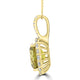 4.02ct Sphene Pendant with 0.84ct Diamonds set in 14K Yellow Gold