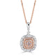 0.24ct Pink Diamond Pendant with 0.94tct Diamonds set in 14K Two Tone Gold