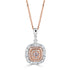0.24ct Pink Diamond Pendant with 0.94tct Diamonds set in 14K Two Tone Gold