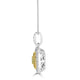 0.31tct Yellow Diamond Pendant with 0.63tct Diamonds set in 14K Two Tone Gold