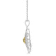 0.52ct Yellow Diamond Pendant with 1.73tct Diamonds set in 14K Two Tone Gold