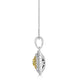0.35ct Yellow Diamond Pendant with 0.72tct Diamonds set in 14K Two Tone Gold