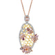 1.49tct Pink Diamond Pendant with 0.44tct Diamonds set in 14K Two Tone Gold