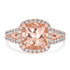 2.64ct Morganite Ring with 0.52ct Diamonds set in 14K Rose Gold