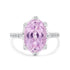7.49ct Kunzite Ring with 0.29ct Diamonds set in 14K White Gold
