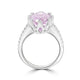 7.49ct Kunzite Ring with 0.29ct Diamonds set in 14K White Gold