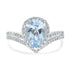 1.6ct Aquamarine Ring with 0.4ct Diamonds set in 14K White Gold