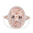 5.24ct Morganite Ring with 0.31ct Diamonds set in 14K Rose Gold