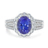2.74ct Tanzanite Ring with 0.85ct Diamonds set in Platinum 950