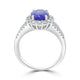 2.74ct Tanzanite Ring with 0.85ct Diamonds set in Platinum 950