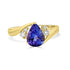 2.01ct Tanzanite Ring With 0.13tct Diamonds Set In 14K Yellow Gold