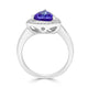 1.59Ct Tanzanite Ring With 0.15Tct Diamonds Set In 14Kt White Gold