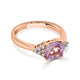 1.83Ct Sapphire Ring With 0.17Tct Diamonds Set In 14Kt Rose Gold