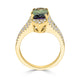 3.34Ct Green Tanzanite Ring With 0.87Tct Diamonds Set In 14Kt Yellow Gold