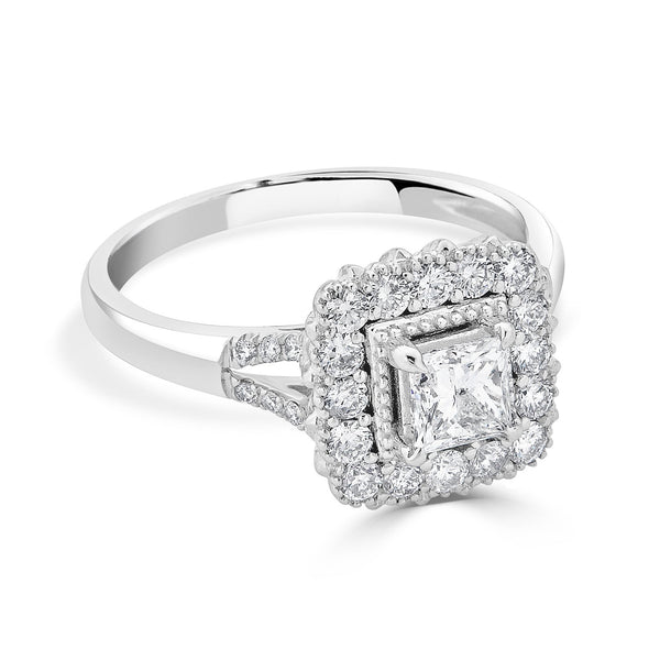 0.49Tct Diamond Ring With 0.48Tct Diamonds Set In 14Kt White Gold
