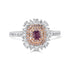 0.25Tct Pink Diamond Ring With 0.87Tct Diamonds Set In 18Kt Two Tone Gold