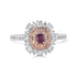 0.25Tct Pink Diamond Ring With 0.87Tct Diamonds Set In 18Kt Two Tone Gold