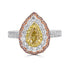 0.51ct Yellow Diamond Ring with 1.00tct Diamonds set in 18K Two Tone Gold