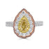 0.51ct Yellow Diamond Ring with 1.00tct Diamonds set in 18K Two Tone Gold