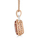 18ct Morganite Pendant with 0.70tct diamonds set in 14K two tone gold