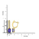 3.15tct Tanzanite Earrings with 0.21tct diamonds set in 14K yellow gold
