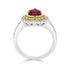 1.05ct Ruby Ring with 0.49tct Diamonds set in 18K Two Tone Gold