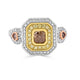 0.51tct Brown Diamond Ring with 0.52tct Diamonds set in 14K Two Tone Gold