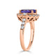 3.09Ct Tanzanite Ring With 0.72Tct Diamonds Set In 14Kt Rose Gold