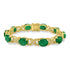 24.7tct Emerald Bracelet with 0.4tct Diamonds set in 14K Yellow Gold