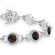 7.35tct Ammolite Bracelet with 0.24tct Diamonds set in 14K White Gold