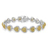 3.85tct Yellow Diamond Bracelet with 1.9tct Diamonds set in 18K Two Tone Gold