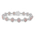 1.15tct Pink Diamond Bracelet with 2.87tct Diamonds set in 14K Two Tone Gold