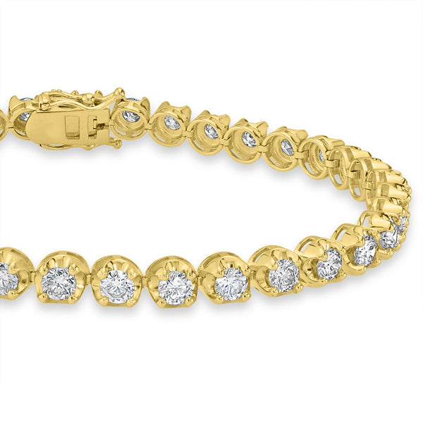 9.53tct Diamond Bracelet set in 14K Yellow Gold