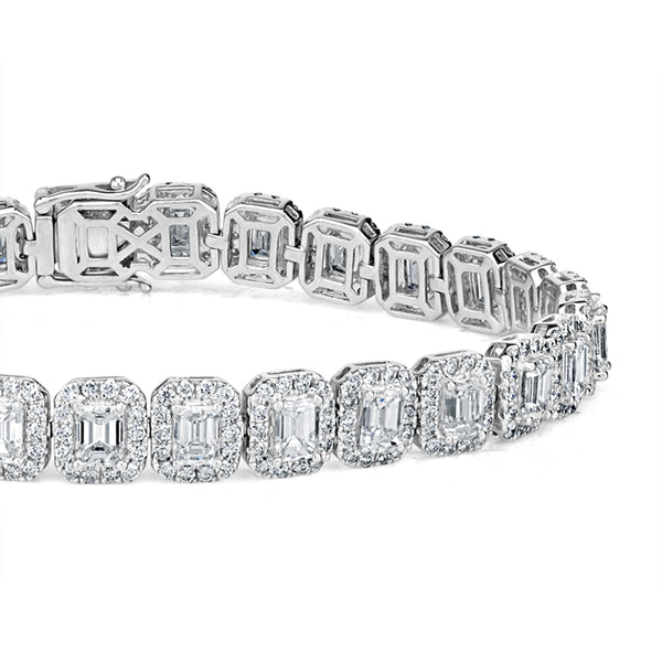 9.70tct Diamond Bracelet with 3.52tct Diamonds set in 18K White Gold