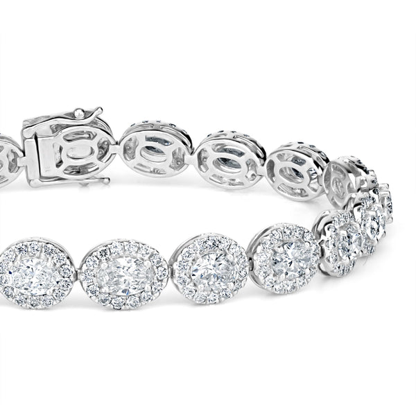 6.62tct Diamond Bracelet with 2.87tct Diamonds set in 18K White Gold