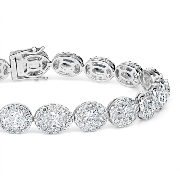 6.62tct Diamond Bracelet with 2.87tct Diamonds set in 18K White Gold