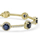 10.53tct Sapphire Bracelets with 2.02tct Diamond set in 14K Yellow Gold