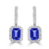 3.89tct Tanzanite Earring with 0.51tct Diamonds set in 14K White Gold