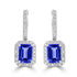 3.89tct Tanzanite Earring with 0.51tct Diamonds set in 14K White Gold