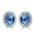 6.98tct Aquamarine Earring with 0.75tct Diamonds set in 14K White Gold