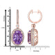 16.76tct Kunzite earrings with 1.95tct diamonds set in 14K rose gold